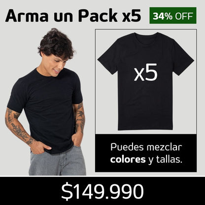 Básicas Pack x5 🔥 Ármalo como quieras 😎 | Escoge entre 18 colores ✅