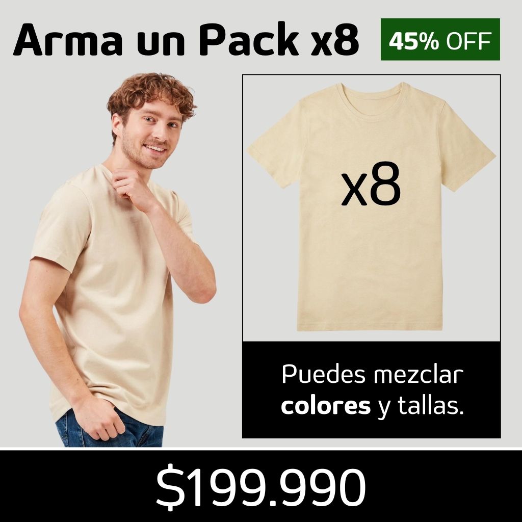 Básicas Pack x8 🔥 Ármalo como quieras 😎 | Escoge entre 18 colores ✅