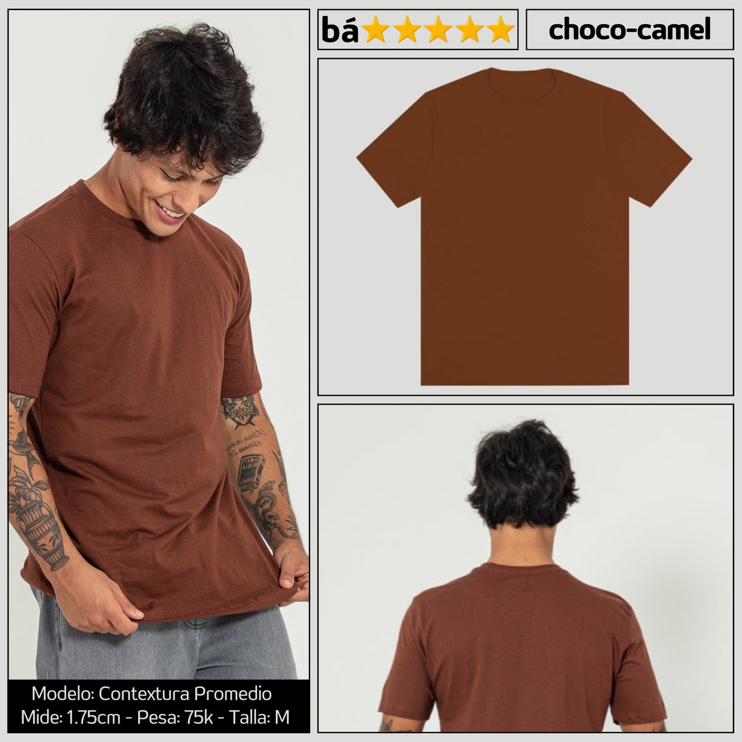 Básica Choco-camel | Horma normal 👌🏼 | 100% algodón ☁️ | Cómoda y duradera ✅