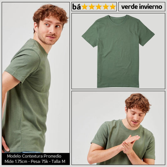 Básica Verde Invierno | Horma normal 👌🏼 | 100% algodón ☁️ | Cómoda y duradera ✅