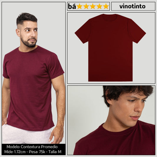 Básica Vinotinto | Horma normal 👌🏼 | 100% algodón ☁️ | Cómoda y duradera ✅